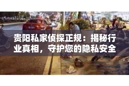 贵阳私家侦探正规：揭秘行业真相，守护您的隐私安全